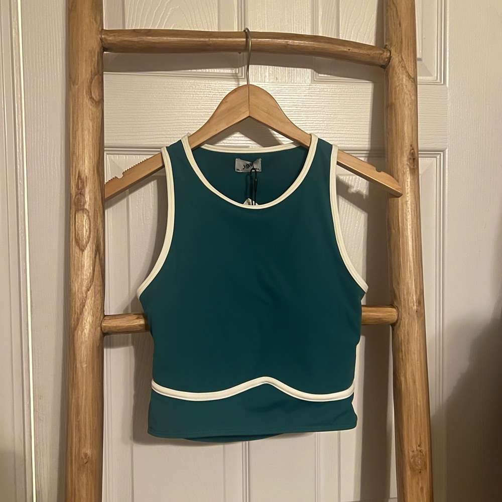 YLLW - YTL PLAY CONTOUR TANK GREEN (SPORTS BRA)